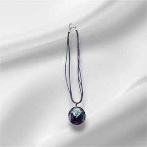 Amethyst Pendant Statement Necklace